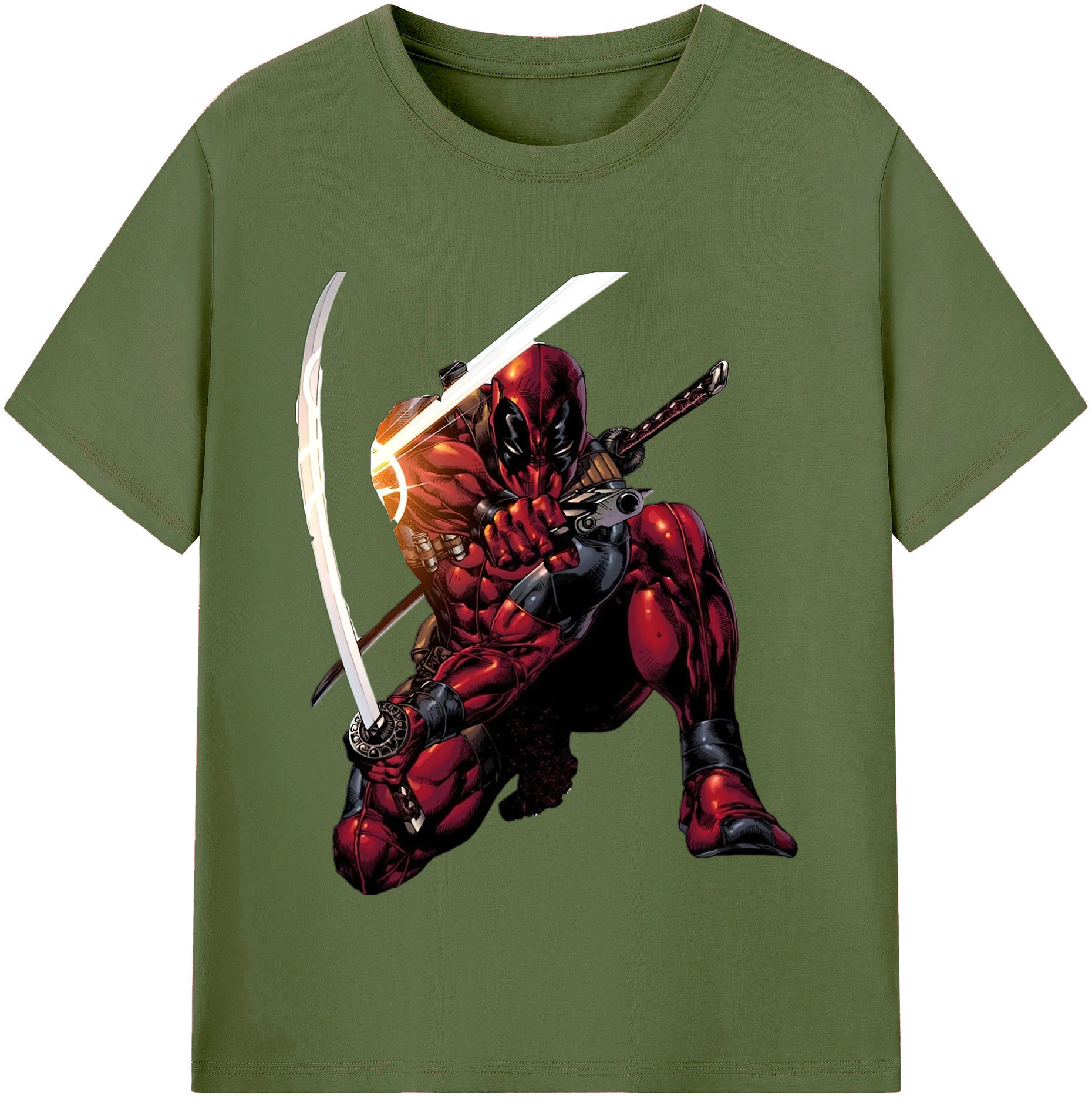 （画像用） Deadpool デッドプール 綿100％半袖Tシャツ（フロントプリント）
